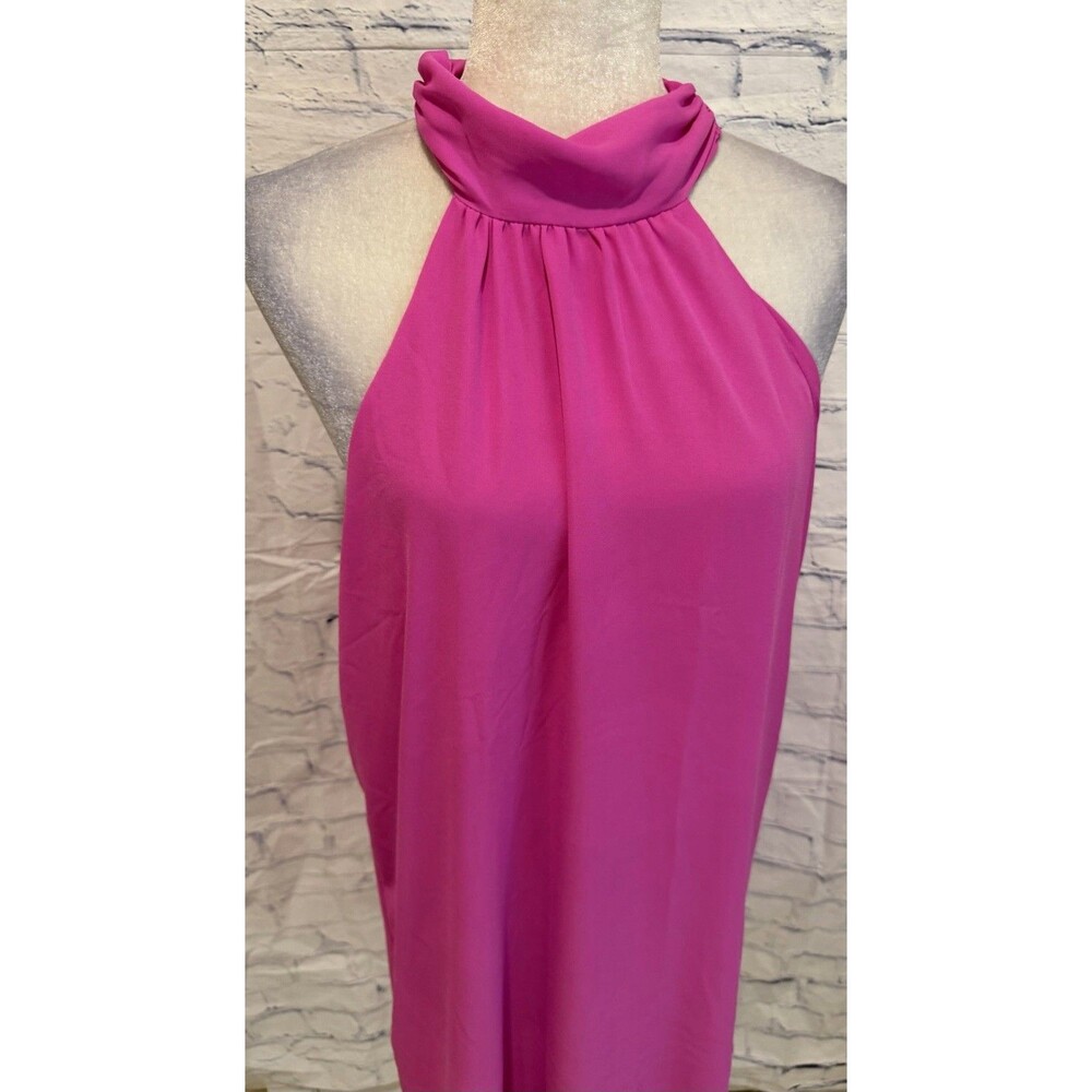 KRISA TIE BACK HALTER DRESS PINK SIZE Medium - Picture 3 of 8